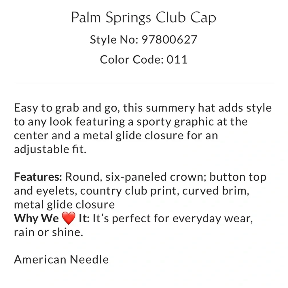 Free People Palm Springs Club Cap NWT OS
